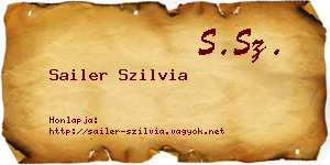 Sailer Szilvia névjegykártya